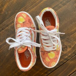 Vans Kids' Orange Fruit Print Sneakers